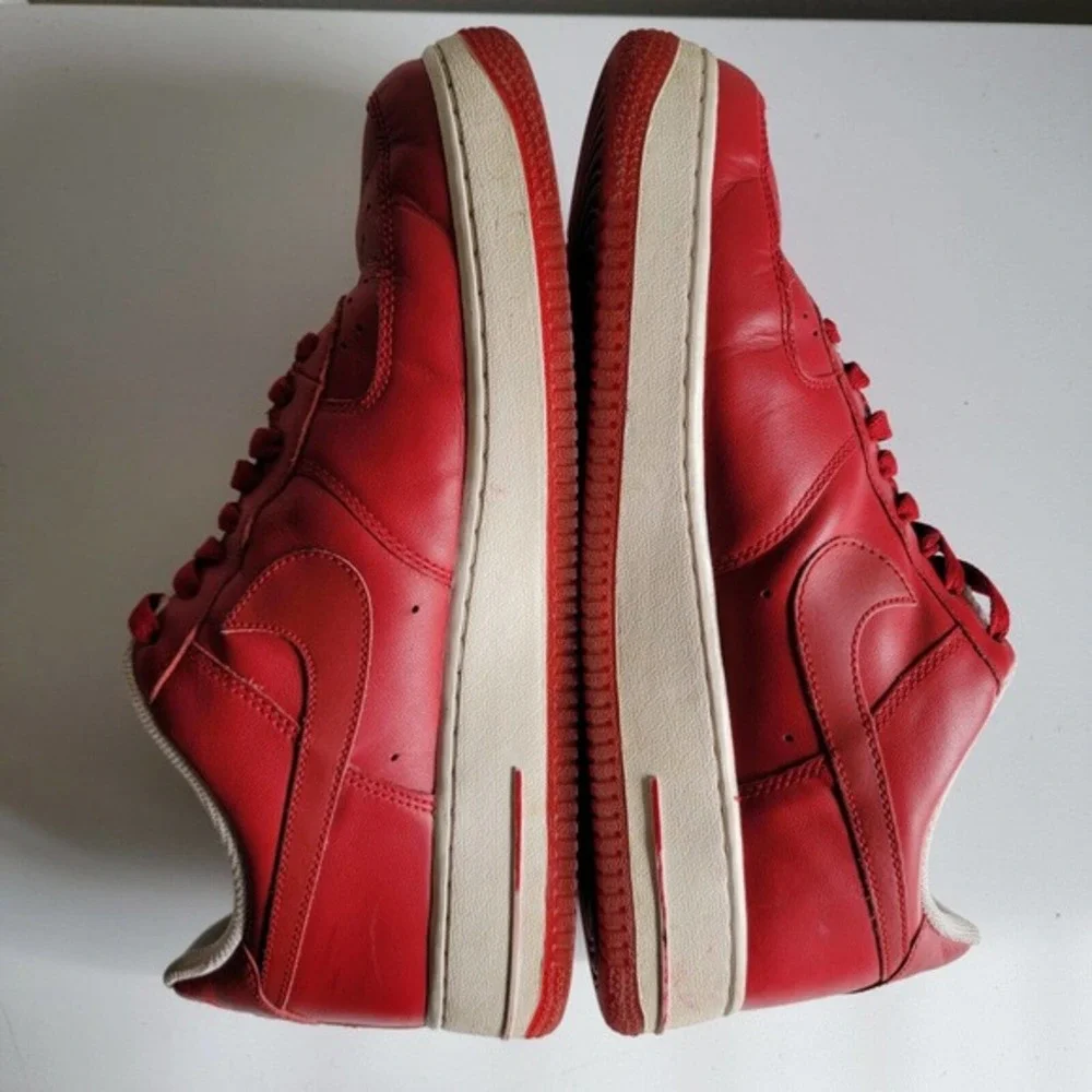 Nike Air Force 1 One 82 Low Men's Shoes Size 10‎ White/Red 315122-661 Lace-Up